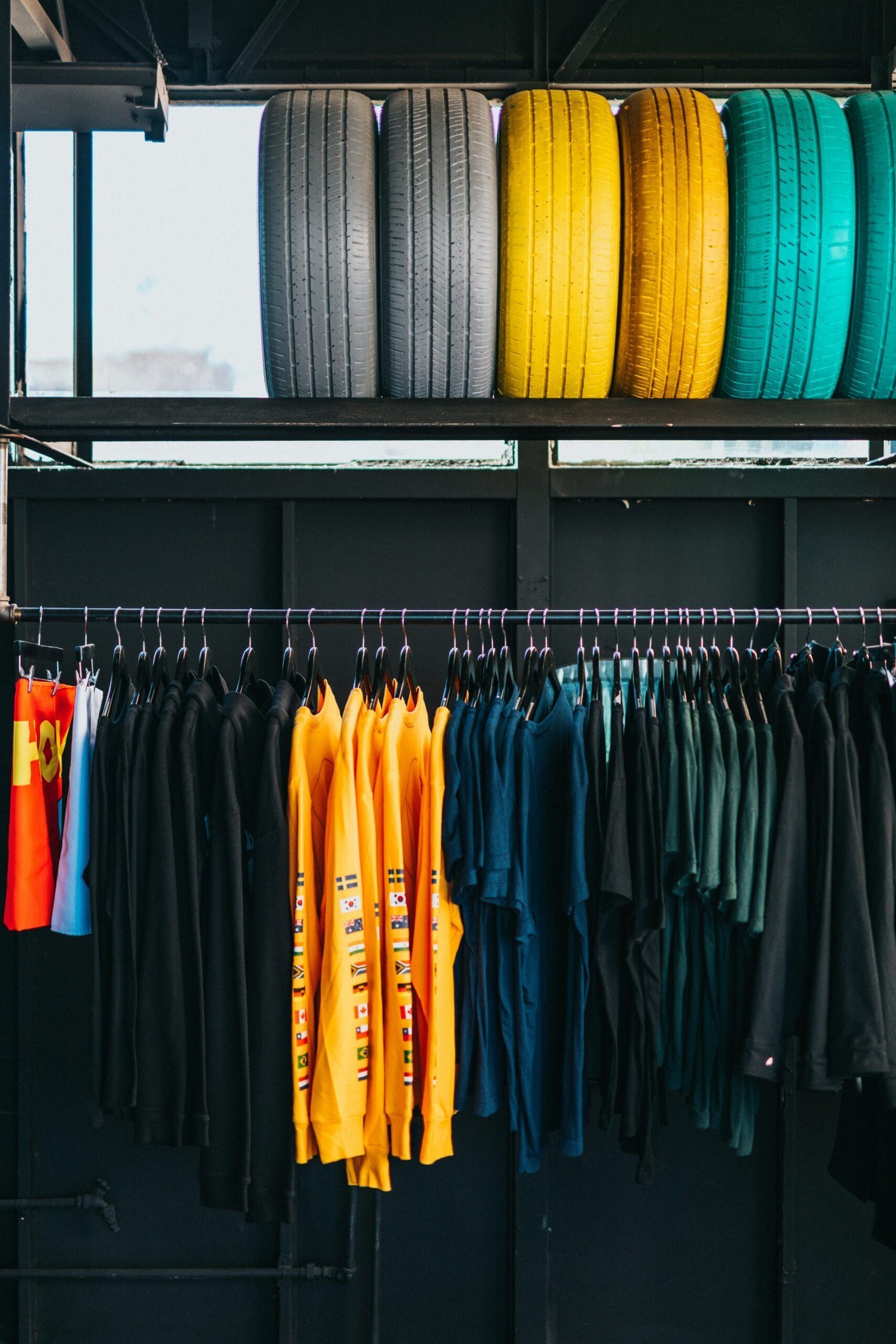 Assorted-color-clothes-hanged-on-rack-below-six-assorted-color-ties-scaled-1 - Charming Homescape assorted-color clothes hanged on rack below six assorted-color ties