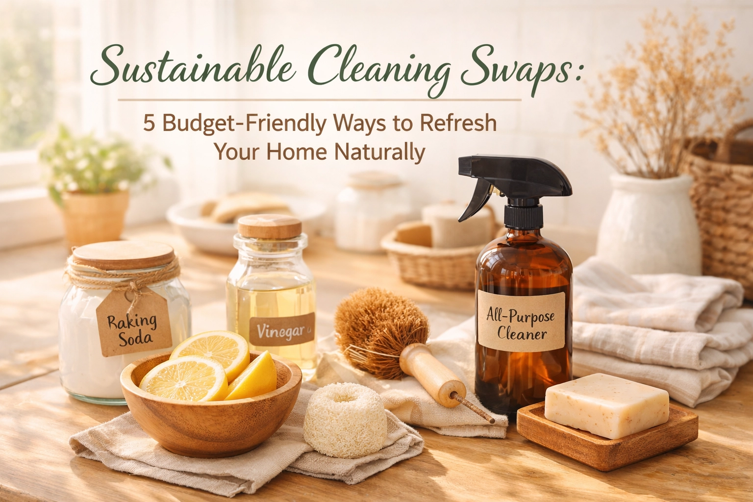 Sustainable Cleaning Swaps: 5 Budget-Friendly Ways to Refresh Your Home Naturally