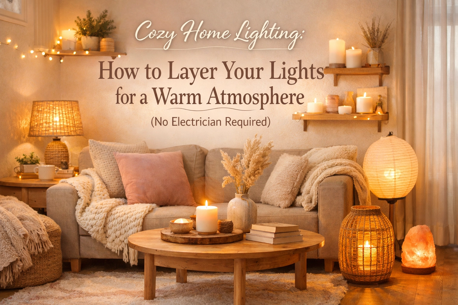 Cozy Home Lighting: How to Layer Your Lights for a Warm Atmosphere (No Electrician Required)