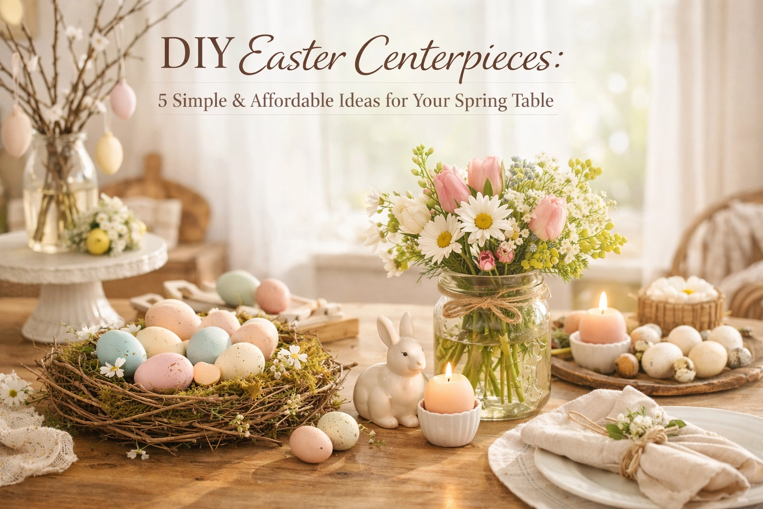 DIY Easter Centerpieces: 5 Simple & Affordable Ideas for Your Spring Table