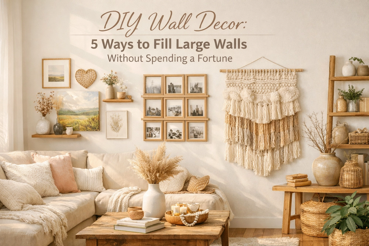 DIY Wall Decor: 5 Ways to Fill Large Walls Without Spending a Fortune