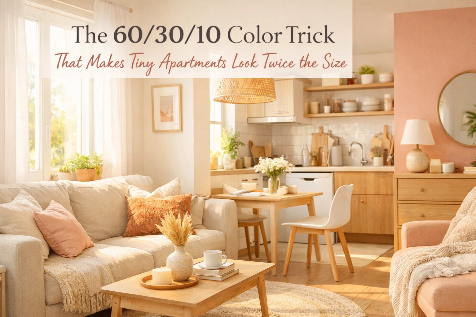 The 60/30/10 Color Trick That Makes Tiny Apartments Look Twice the Size