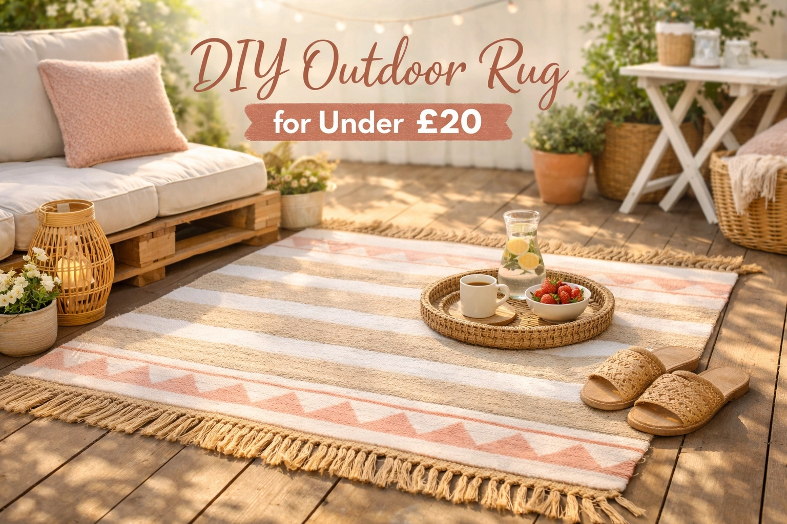 DIY Outdoor Rug for Under £20